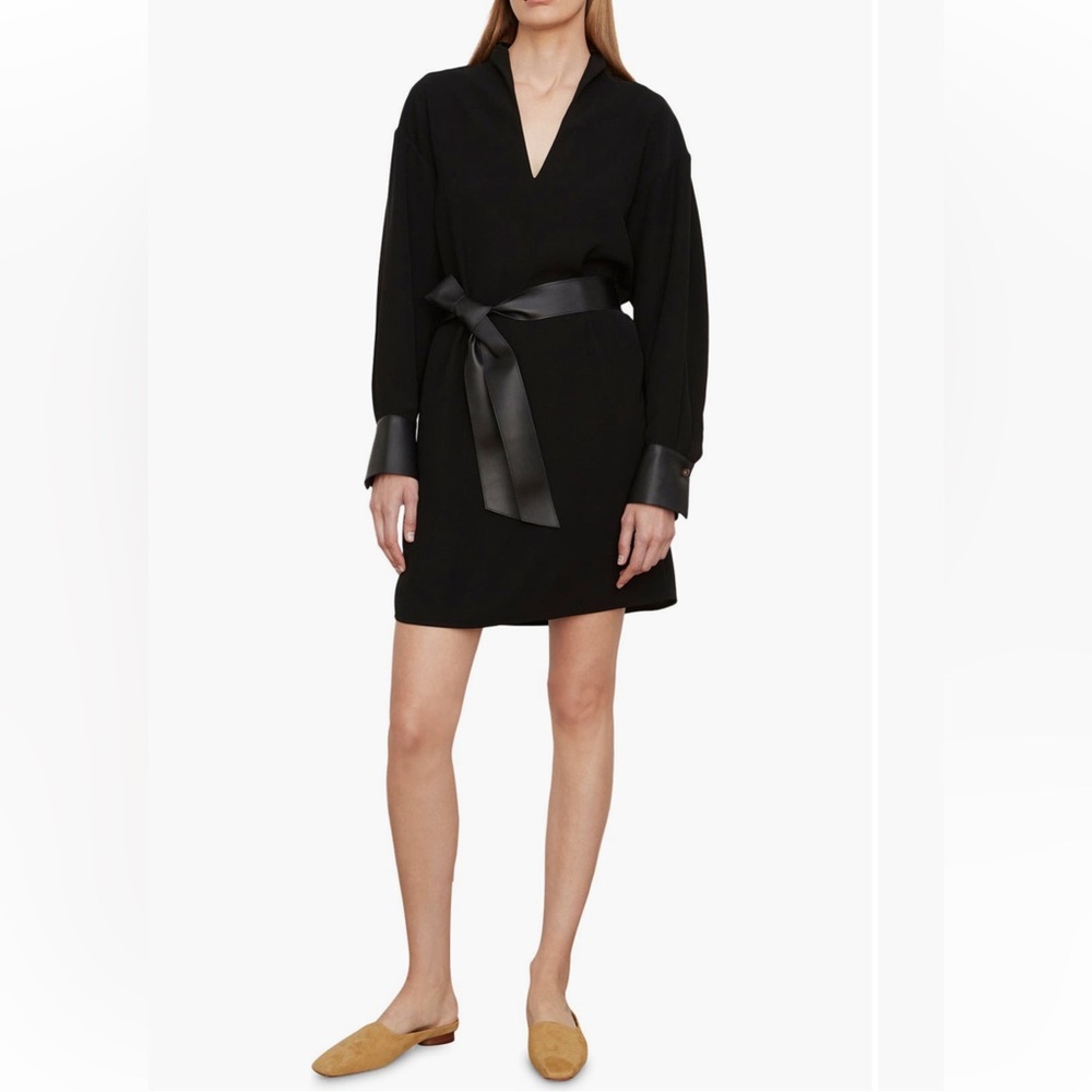 Vince Black Dress with Satin Belt